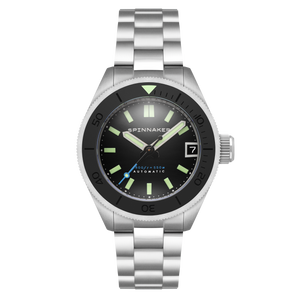 Cinturino Orologio Acciaio Inox 316L 22mm Massiccio Per Spinnaker - Due Toni