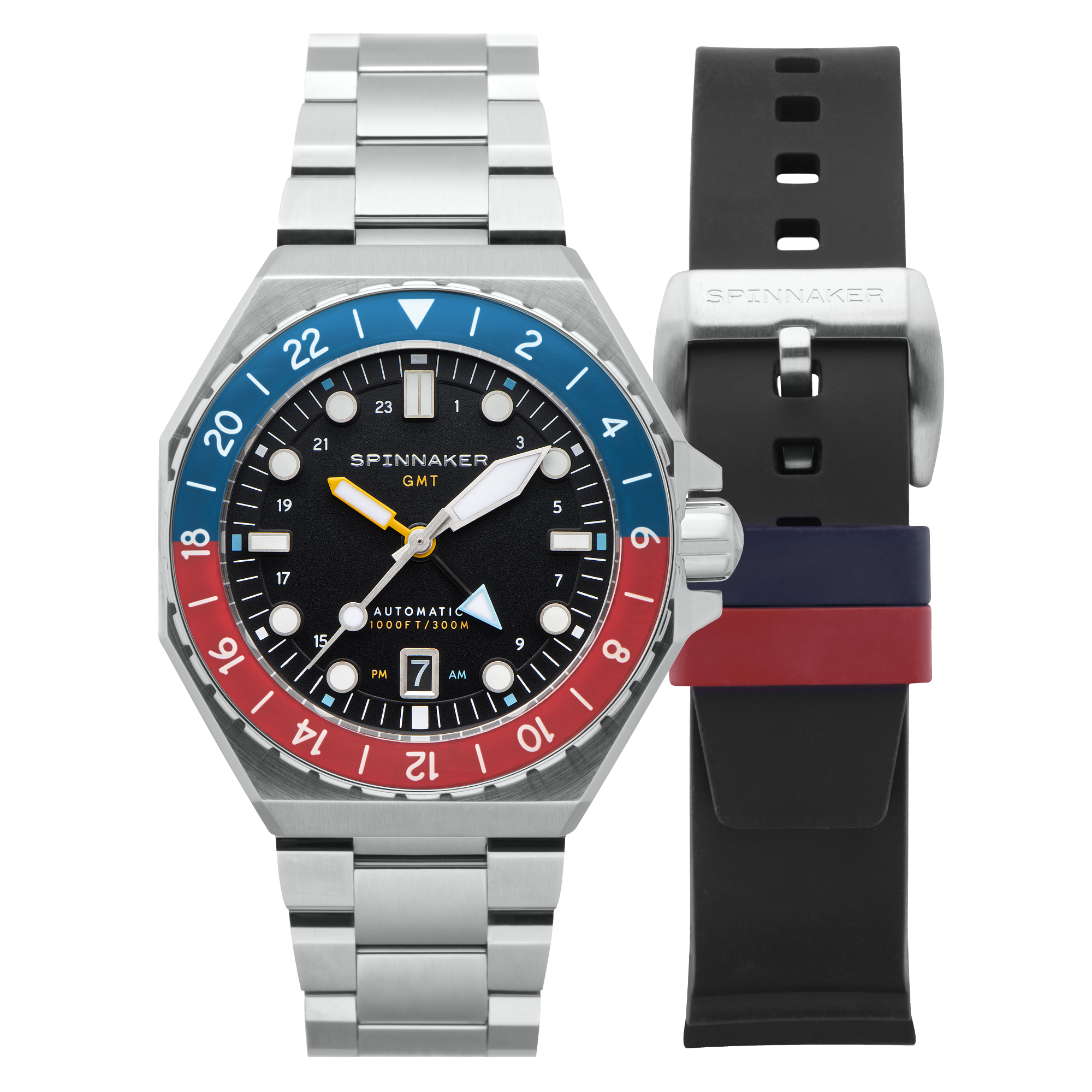 COBALT CRIMSON | Dumas GMT Automatic – Spinnaker Watches COBALT CRIMSON | Dumas GMT Automatic – Spinnaker Watches