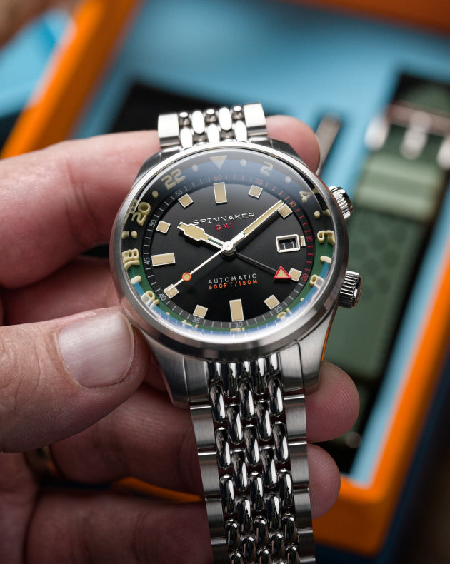 Gravel Black Bradner GMT Automatic – Spinnaker Watches