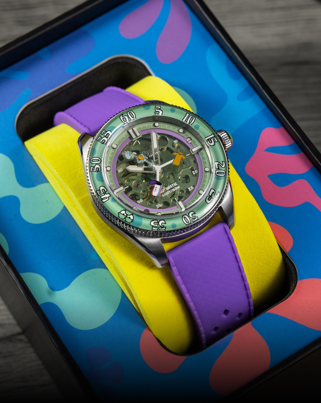 Boo Watch Sour Seconds | Croft Mid-Size Skeleton Automatic SpongeBob SquarePants ...