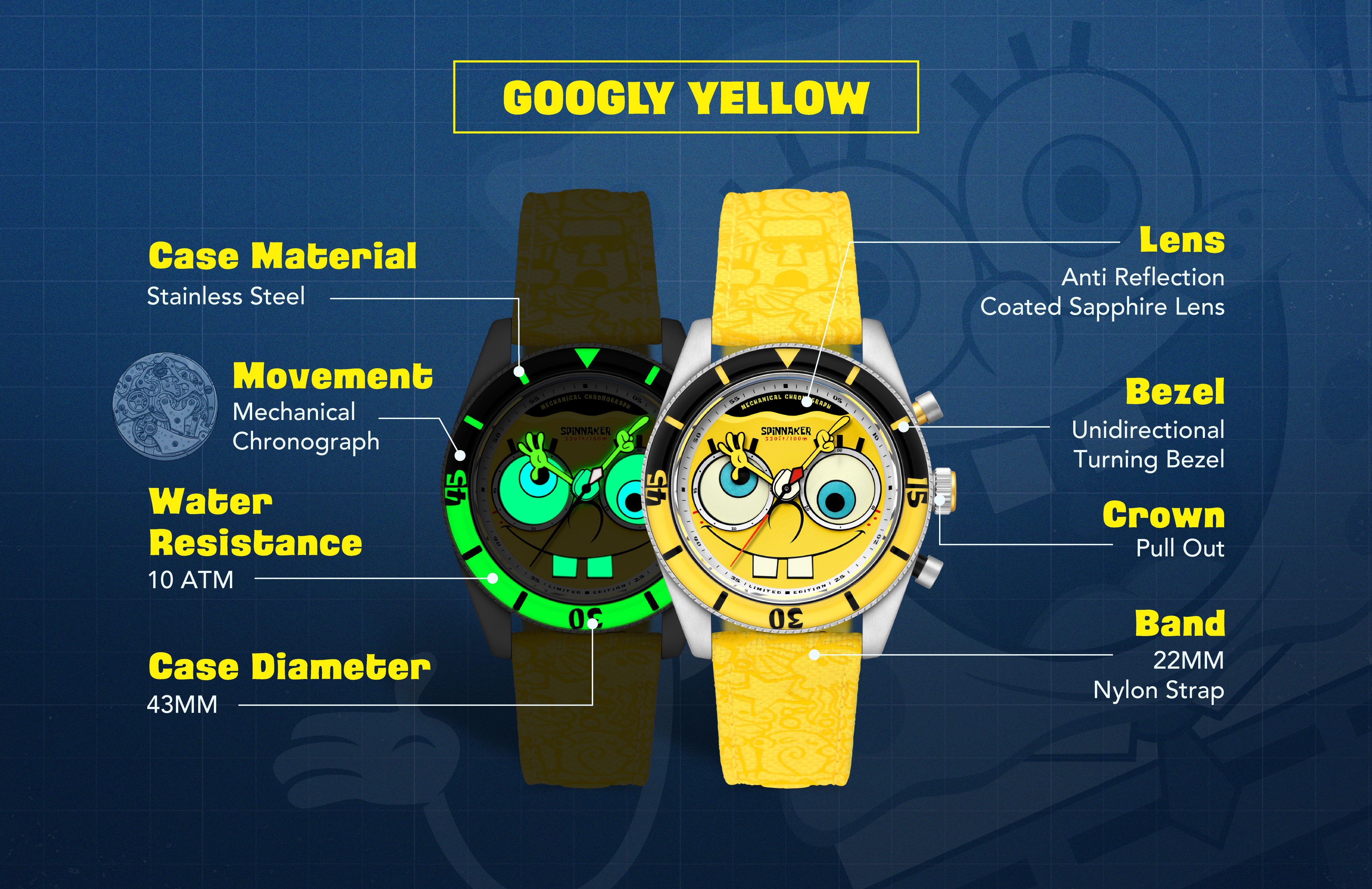 Fleuss Mechanical Chronograph Spongebob Squarepants Eyedial
