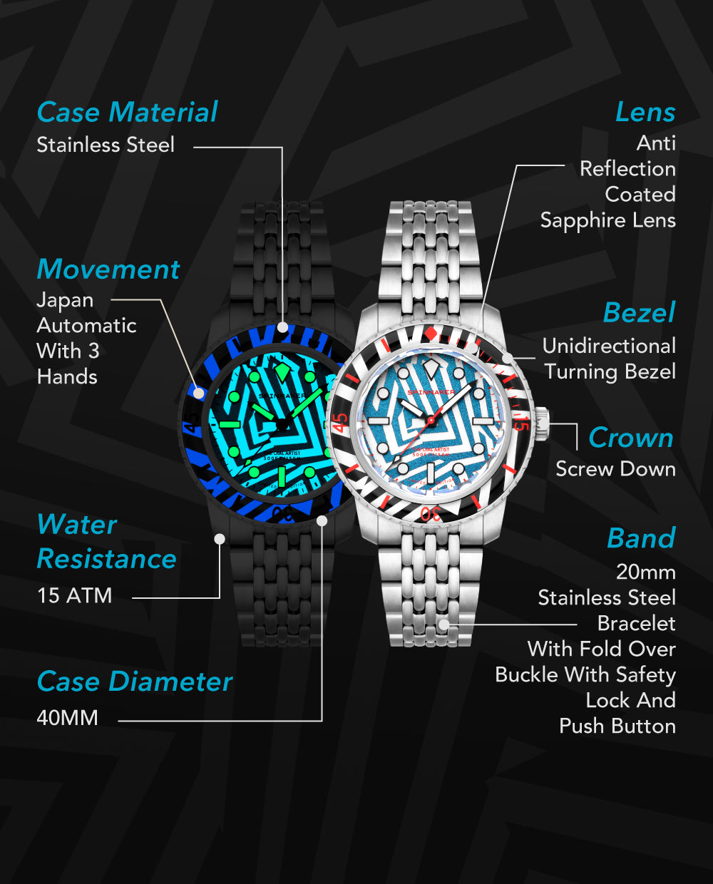 Fleuss 40 Automatic Razzle Dazzle Limited Edition SP-5165