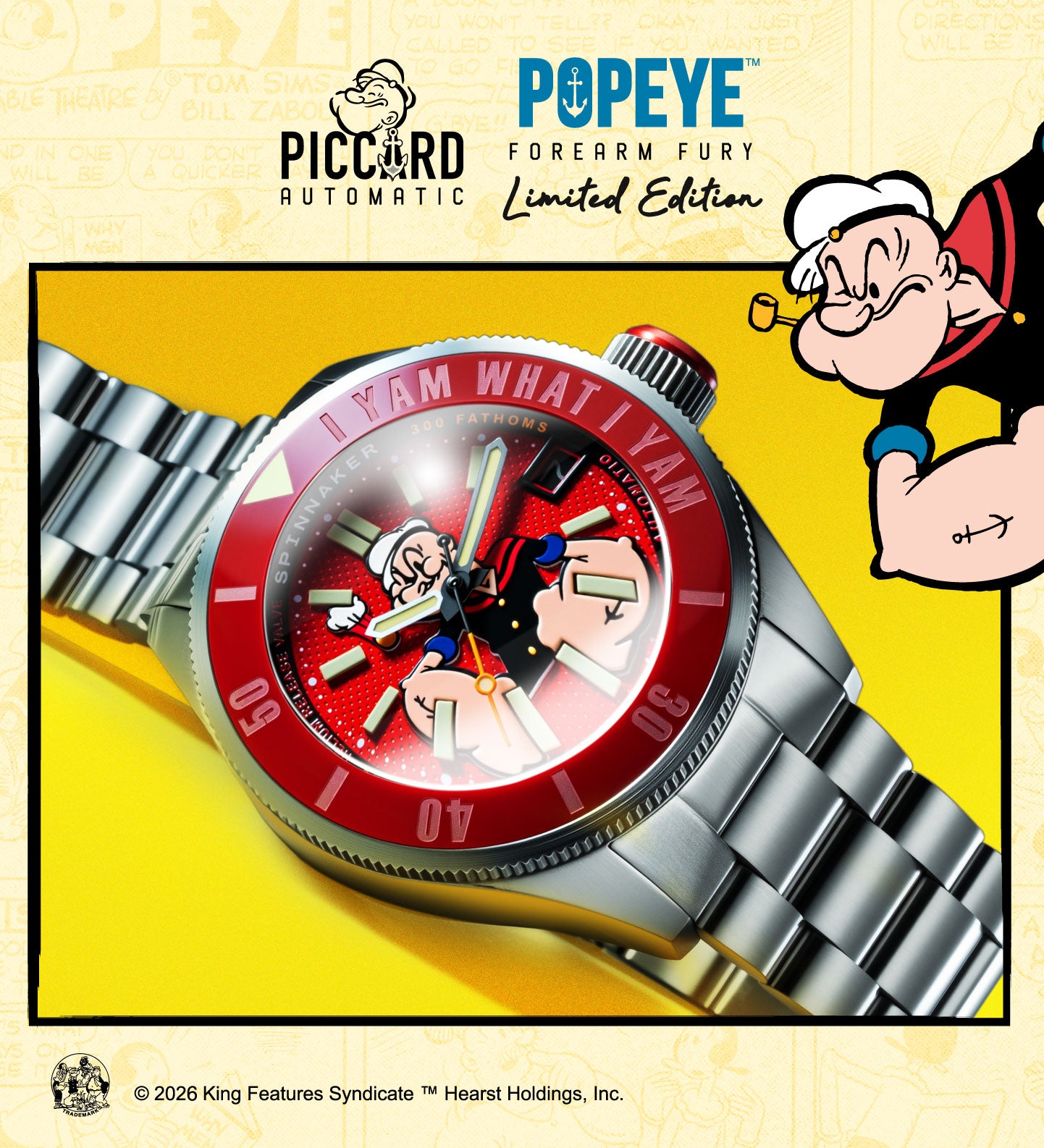 Piccard Automatic Popeye Forearm Fury Limited Edition SP-5173