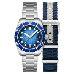 Moonlight Blue | Fleuss Automatic Severn Edition – Spinnaker Watches