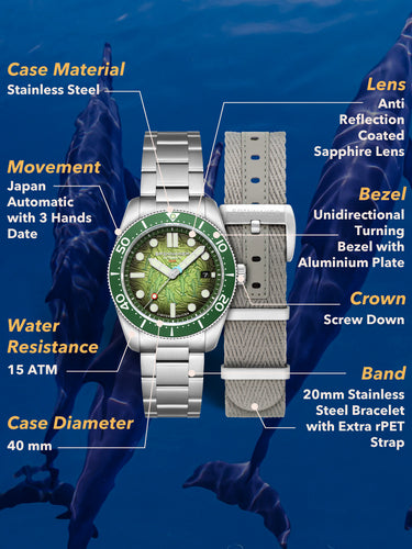 Croft Mid-size Automatic Dolphin Project Limited Edition SP-5177