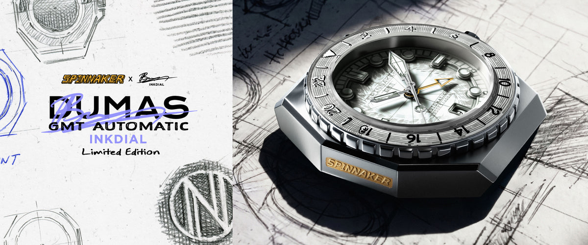 Ink White translates Inkdial’s drawn outlines into a wearable Dumas GMT.