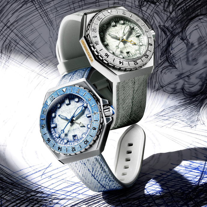 Ink Blue and Ink White are each limited to 450 numbered watches.